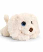 Feest keel toys pluche witte labradoodle honden knuffel 37 cm