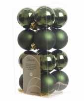 Feest kerstboomversiering groene ballen 4 cm