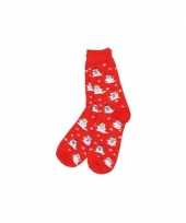 Feest kerstmis sokken rood