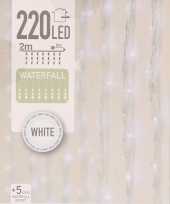 Feest kerstverlichting koel wit led lichtgordijn 100 x 20 cm buiten
