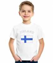 Feest kinder shirts met vlag van finland