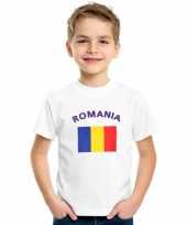 Feest kinder shirts met vlag van roemenie