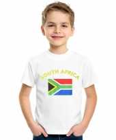 Feest kinder shirts met vlag van zuid afrika