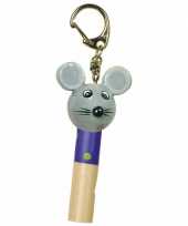 Feest kinder waarschuwingsfluitje muisje 7 cm