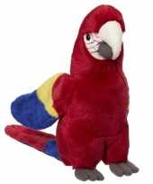 Feest knuffel vogels papegaai rood 21 cm