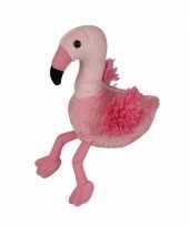Feest knuffeldiertje flamingo 15 cm