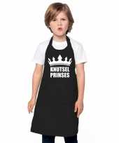 Feest knutselprinses kliederschort zwart meisjes