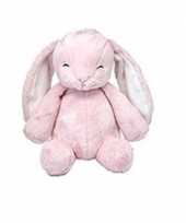 Feest konijnen speelgoed artikelen konijn knuffelbeest roze 28 cm
