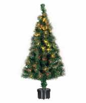 Feest kunst kerstboom met fiber licht 90 cm