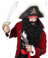Feest lange piraat baard zwart