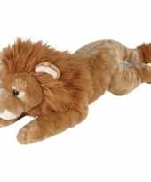 Feest leeuwen speelgoed artikelen leeuw knuffelbeest bruin 60 cm