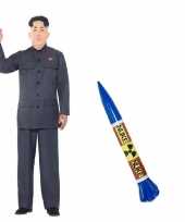Feest leider kim jong un verkleed set voor heren 10120018