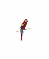 Feest levensechte hansa pluche ara papegaai knuffel rood 72 cm