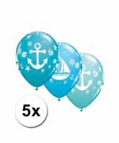 Feest marine thema ballonnen 5x