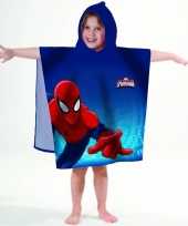 Feest marvel spiderman badponcho handdoek 60 x 120 cm
