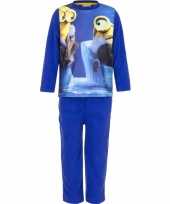 Feest minions fleece pyjama blauw voor jongens