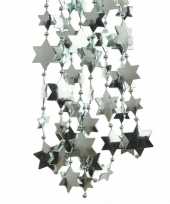 Feest mintgroene sterren kralenslinger kerstslinger 270 cm 3 stuks