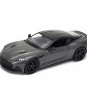 Feest modelauto aston martin superleggera 2019 grijs schaal 1 24 19 x 8 x 5 cm