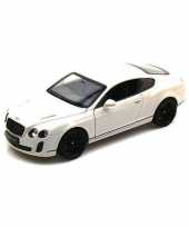 Feest modelauto bentley continental supersports creme wit schaal 1 24 20 x 8 x 6 cm