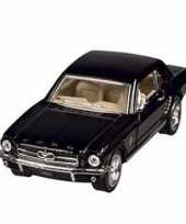 Feest modelauto ford mustang 1964 zwart 13 cm