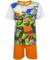 Feest ninja turtles korte pyjama oranje