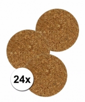 Feest onderzettertjes 24 stuks kurk