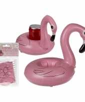 Feest opblaas flamingo drankjes houder 22 cm
