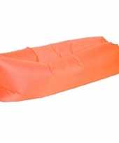 Feest opblaasbaar loungebed luchtbed oranje 220 x 70 cm