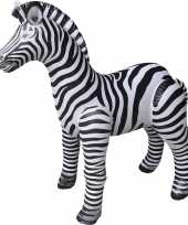 Feest opblaasbare zebra 140 cm decoratie speelgoed