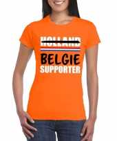 Feest oranje belgie shirt voor teleurgestelde holland supporters dames