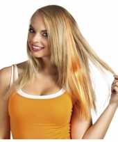 Feest oranje hair extensions clip in voor dames