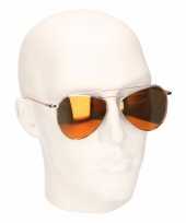 Feest oranje piloten heren spiegel zonnebril model 2002