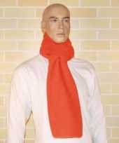 Feest oranje sjaal van fleece materiaal