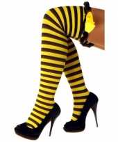 Feest overknee kousen wesp met ruches
