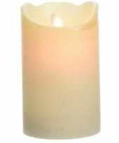 Feest parel witte led kaarsen stompkaarsen 12 cm flakkerend