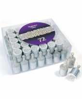 Feest party popper confetti in zilveren kleur