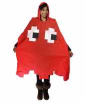 Feest party regenponcho pacman spook rood