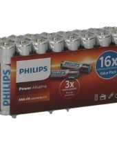 Feest philips lr03 aaa batterijen 16 stuks