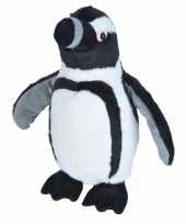 Feest pinguins speelgoed artikelen pinguin knuffelbeest zwart grijs wit 35 cm