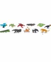 Feest plastic speelgoed figuren regenwoud dieren 11 stuks