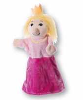 Feest pluche handpop prinses 30 cm