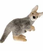 Feest pluche knuffel kangoeroe 33 cm
