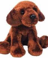 Feest pluche labrador knuffel hond bruin 12 cm