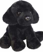 Feest pluche labrador knuffel hond zwart 12 cm