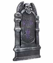 Feest rest in peace vliegende schedele grafsteen 40 cm