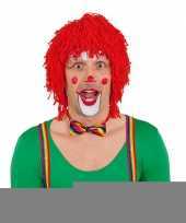 Feest rode clownspruiken 10053773