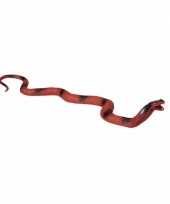 Feest rode rubberen cobra van 80cm