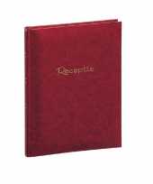 Feest rood receptiealbum gastenboek 48 paginas 205 x 260 mm