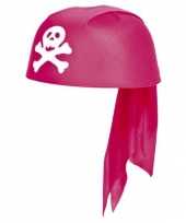 Feest roze bandana hoed piraten thema