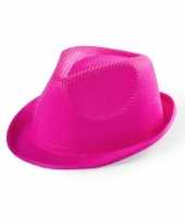 Feest roze gleufhoedje voor kinderen